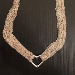 Tiffany & Co Open Heart Mesh Necklace